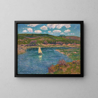 Rivière de Pont-Aven, Finistère - Henry Moret — framed artwork on a wall