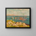 White sail, red sail in Brittany - Henry Moret — framed artwork on a wall