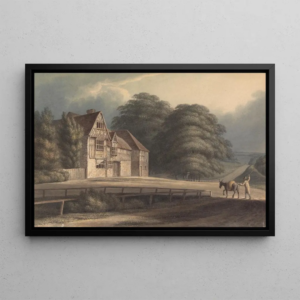Old buildings in Hastings - Henry Morton — framed artwork on a wall