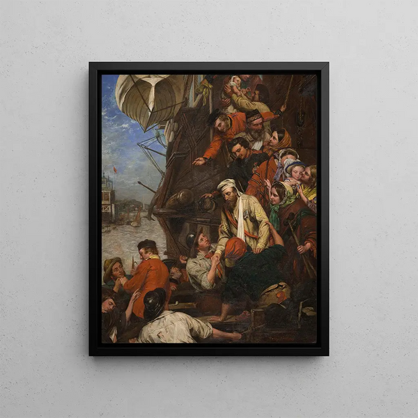 De retour à la maison - Henry Nelson O'Neil — framed artwork on a wall