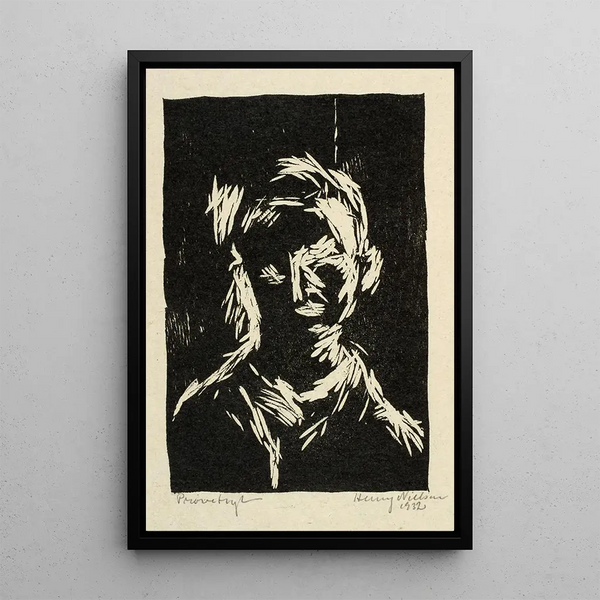 Portrait of a Boy - Henry Nielsen — framed artwork on a wall