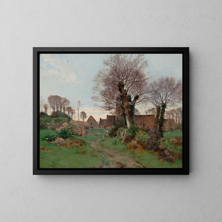 Route vers un village breton - Henry Orne Ryder — framed artwork on a wall