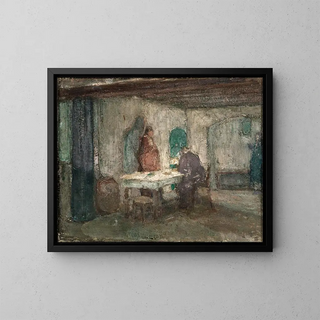 And He Disappeared from Their Sight - Henry Ossawa Tanner — framed artwork on a wall