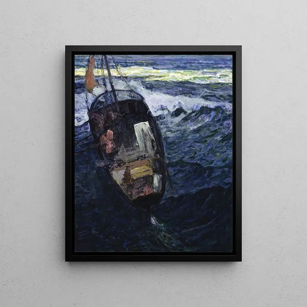 Fishermen at Sea - Henry Ossawa Tanner — framed artwork on a wall