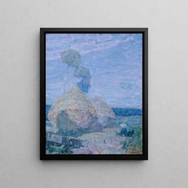 Haystacks - Henry Ossawa Tanner — framed artwork on a wall
