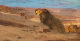 Lions in the Desert - Henry Ossawa Tanner — artwork view