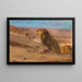 Lions in the Desert - Henry Ossawa Tanner — framed artwork on a wall