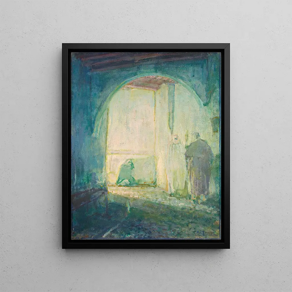Moroccan Scene Painting - Henry Ossawa Tanner — framed artwork on a wall