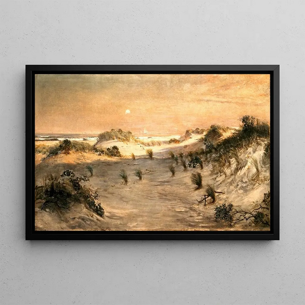 Sand dunes at sunset in Atlantic City - Henry Ossawa Tanner — framed artwork on a wall