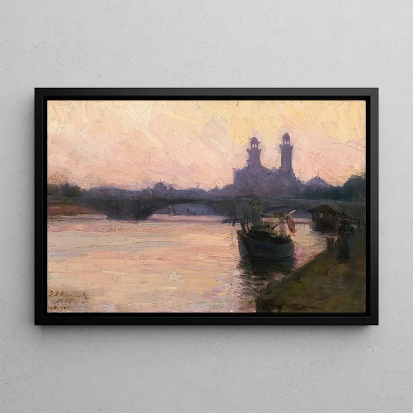 La Seine - Henry Ossawa Tanner — framed artwork on a wall