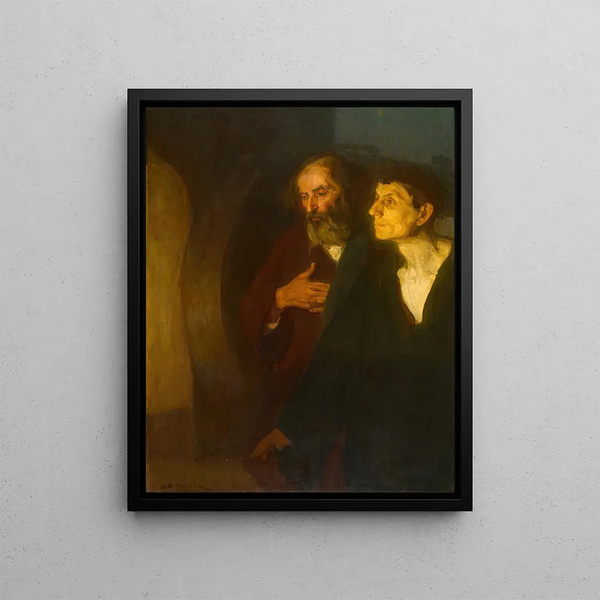 The Two Disciples at the Tomb - Henry Ossawa Tanner — framed artwork on a wall