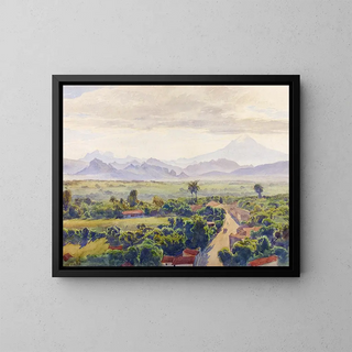 View of Cuernavaca - Henry Otto Wix — framed artwork on a wall