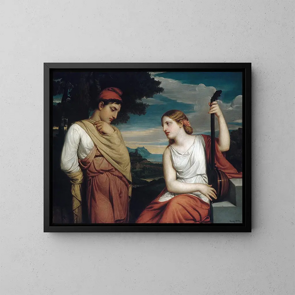 Les Amants grecs - Henry Peters Gray — framed artwork on a wall