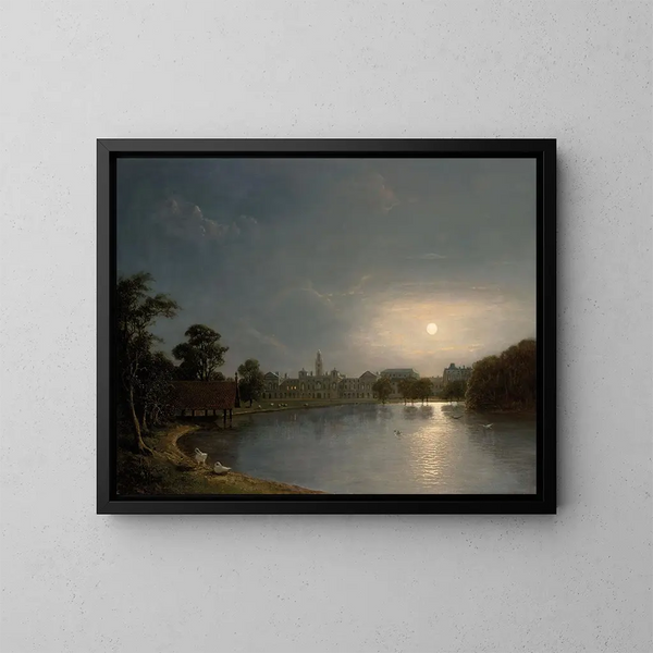 The parade of the Horse Guards from St James Park - Henry Pether — framed artwork on a wall