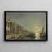 Moonlight over the Grand Canal in Venice - Henry Pether — framed artwork on a wall