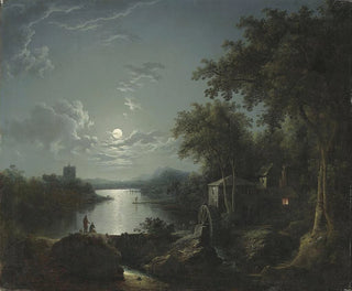 Moonlit fishing on the bank - Henry Pether — artwork view