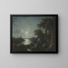 Moonlit fishing on the bank - Henry Pether — framed artwork on a wall