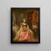 Portrait of Lady Dorothy Nevill in her boudoir - Henry Richard Graves — framed artwork on a wall
