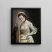 Portrait of a woman washing laundry, probably Maria Countess of Coventry - Henry Robert Morland — framed artwork on a wall