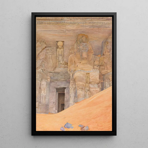 Abou Simbel Painting - Henry Roderick Newman — framed artwork on a wall