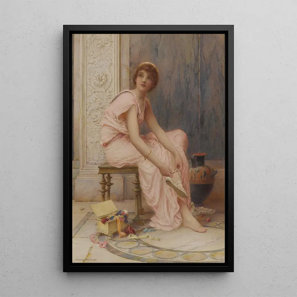 A Pleasant Surprise - Henry Ryland — framed artwork on a wall
