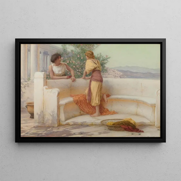 L'Histoire d'amour - Henry Ryland — framed artwork on a wall