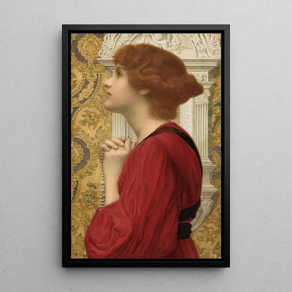 The Guarded Flame - Henry Ryland — framed artwork on a wall