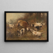 Hunting Dogs Catching Prey - Henry Schouten — framed artwork on a wall
