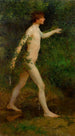 A bather in the woods - Henry Scott Tuke — artwork view