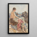 A bather on the rocks - Henry Scott Tuke — framed artwork on a wall
