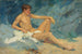 an elongated male nude on rocks - Henry Scott Tuke — artwork view