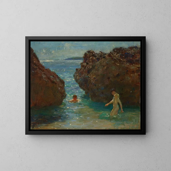 Bathers - Henry Scott Tuke — framed artwork on a wall