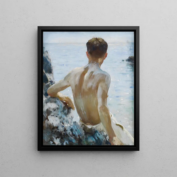 Beach Study - Henry Scott Tuke — framed artwork on a wall