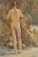 Male nude painting by the sea - Henry Scott Tuke — artwork view