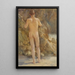 Male nude painting by the sea - Henry Scott Tuke — framed artwork on a wall