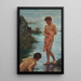 Variant on a group of bathers - Henry Scott Tuke — framed artwork on a wall