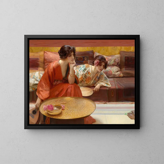 Heures oisives - Henry Siddons Mowbray — framed artwork on a wall