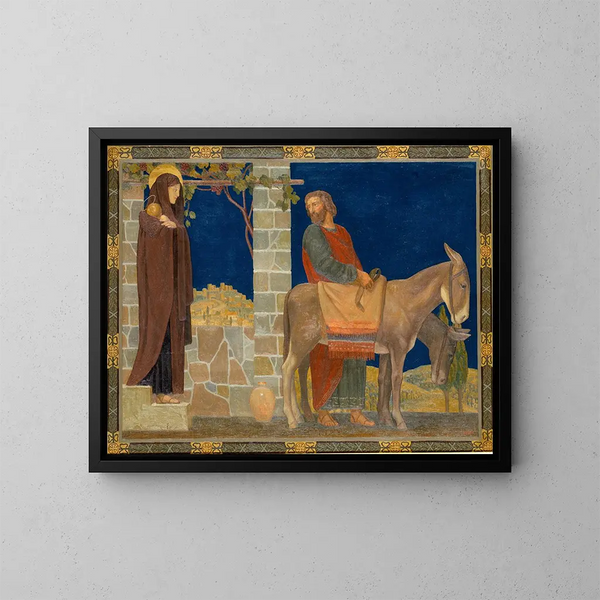 The Flight into Egypt - Henry Siddons Mowbray — framed artwork on a wall