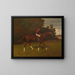 Charles Edward painting belonging to William H. Dubois with the jockey in the saddle - Henry Stull — framed artwork on a wall