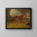 a racing horse in a stable - Henry Stull — framed artwork on a wall