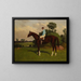 Nasturtium with jockey in saddle - Henry Stull — framed artwork on a wall