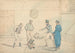 a cockfight observed by four men in a shed - Henry Thomas Alken — artwork view