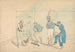 a cockfight observed by four men in a shed, death - Henry Thomas Alken — artwork view