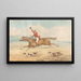 A sprinter and a couple of dogs running at full speed in the countryside - Henry Thomas Alken — framed artwork on a wall
