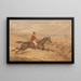 a Bovine crossing a fence - Henry Thomas Alken — framed artwork on a wall