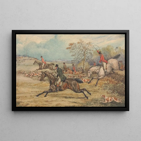 Fuyons Prenons la Tête - Henry Thomas Alken — framed artwork on a wall