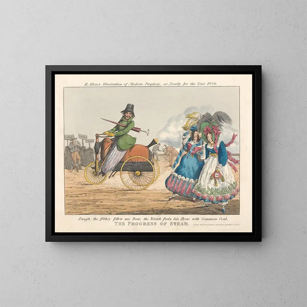 Modern Prophecy or Novelty Illustration Painting for the Year 1829 - Henry Thomas Alken — framed artwork on a wall