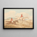 Jumping over a Wooden Fence - Henry Thomas Alken — framed artwork on a wall