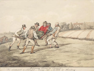 qualified horses and unqualified riders returning home in triumph, he despised an easy lazy life and took up hunting - Henry Thomas Alken — artwork view