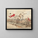 Horses qualified and unqualified riders crossing a series of bars - Henry Thomas Alken — framed artwork on a wall